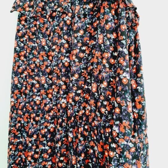 JOE FRESH Sleeveless Scoop Neck Mini Dress Ditsy Floral Print Sz L - Picture 8 of 15
